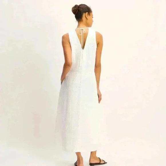 NWT! Everlane The Linen Eyelet Maxi Dress - Picture 1 of 10